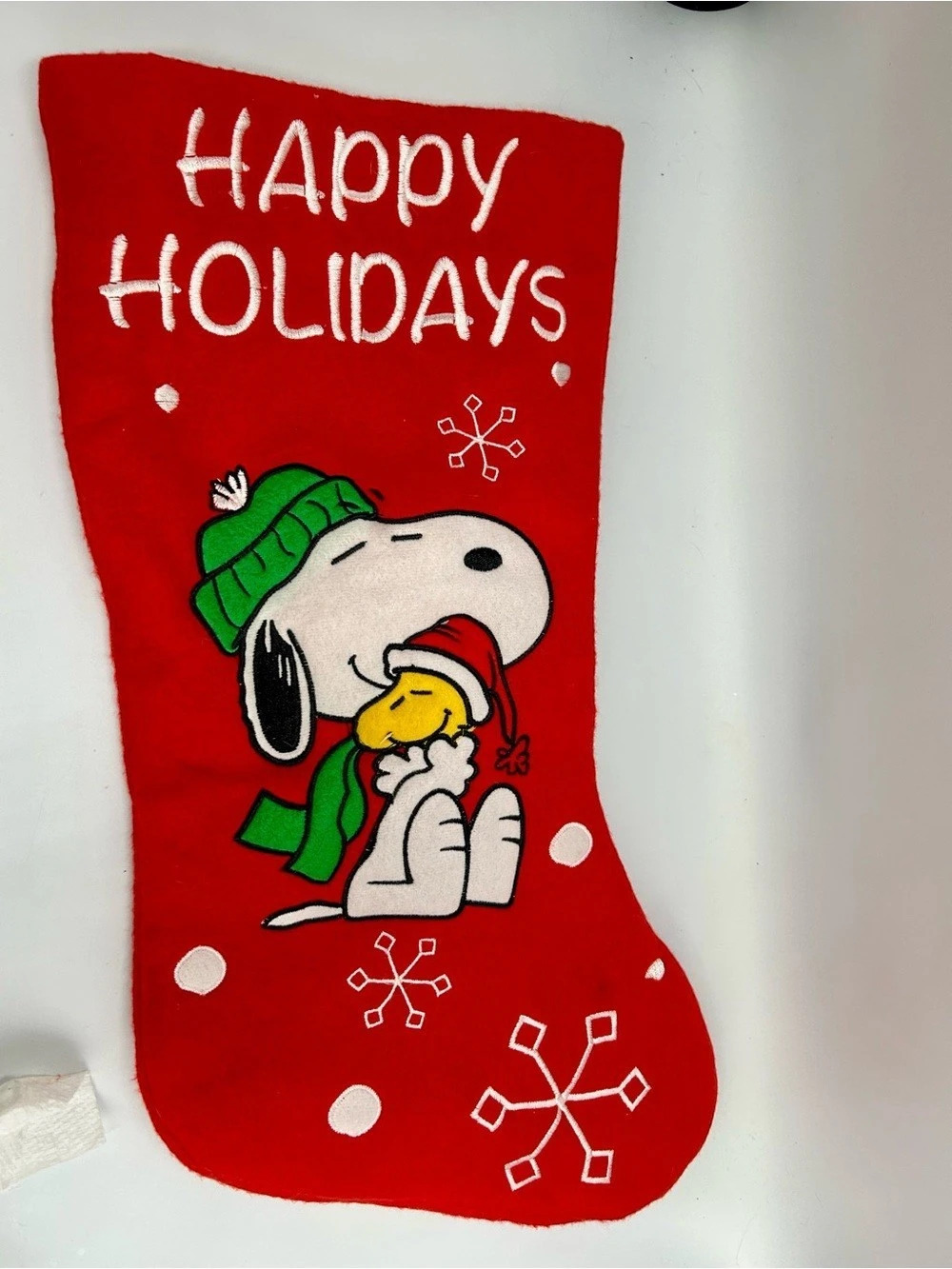 Snoopy Holiday Christmas Stocking Red